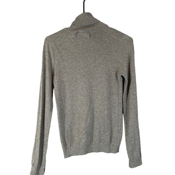 Mango Gray Turtle Neck Long Sleeve Knit Pullover Soft Cozy Sweater Women Sz XS - Picture 2 of 7